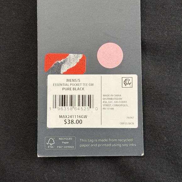 VRST Mens Seamless Short-Sleeve Tee Navy Black Size Small minimalist sustainable - Picture 10 of 10